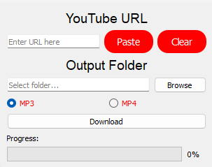 Youtube downloader UI